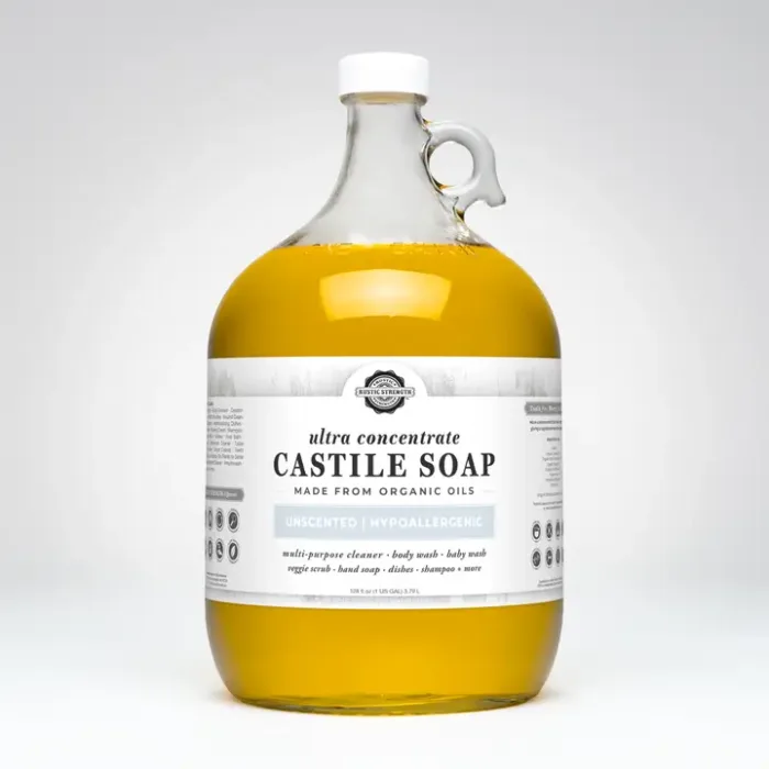 Rustic Strength Unscented/Hypoallergenic Castile Soap/Body Wash