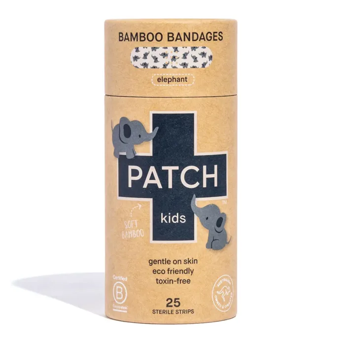 Patch 25 Pack Elephant Bamboo Bandages