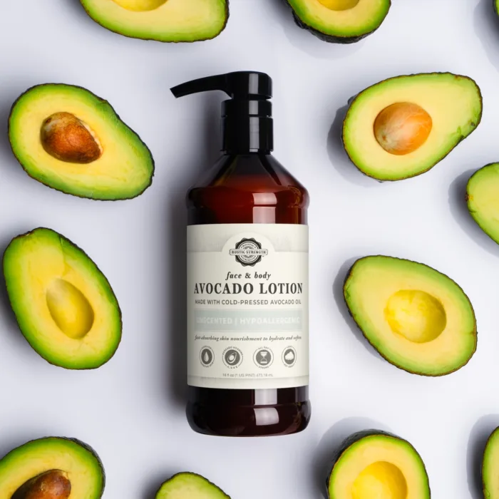 Rustic Strength Avocado Lotion for the Face + Body (Coconut Lime Scented)